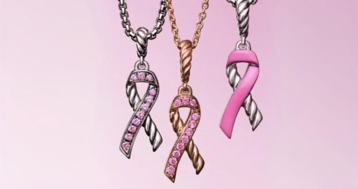 Celebrating breast cancer awareness with pink ribbon jewellery