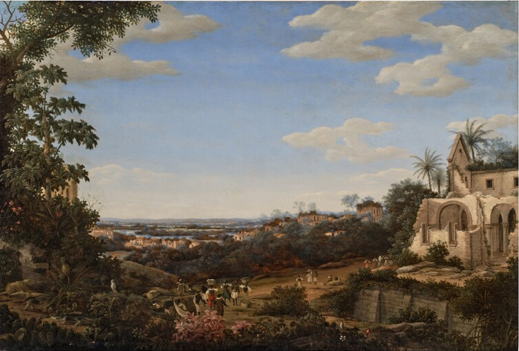 Frans Post View of Olinda, Brazil. Saunders Collection Old Master Sale.