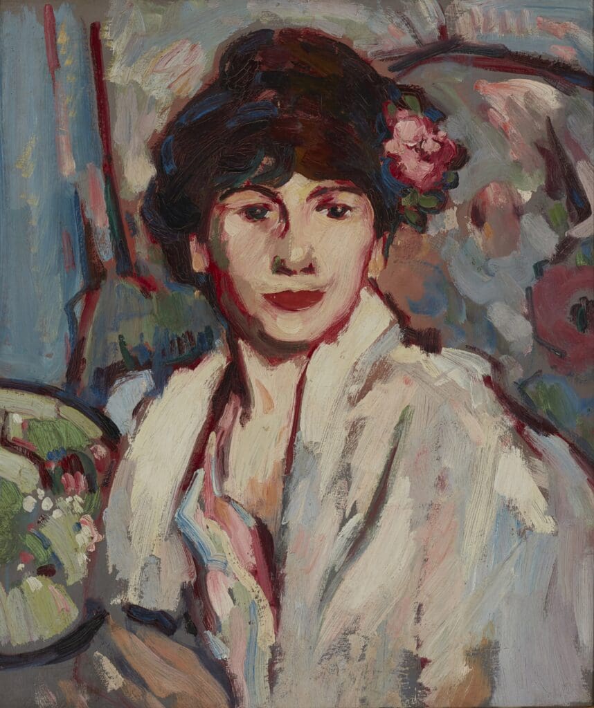 JOHN DUNCAN FERGUSSON R.B.A. (SCOTTISH 1874-1961) ROSE IN THE HAIR, 1908