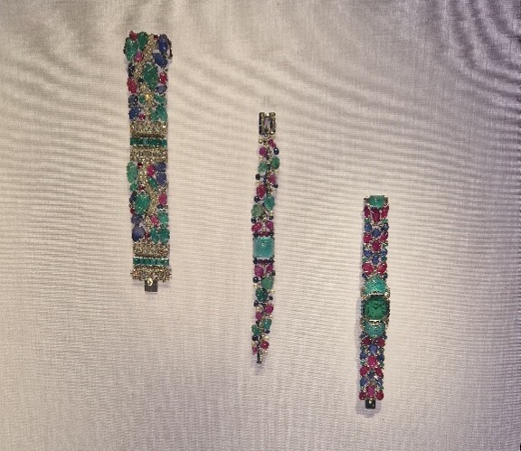 Tutti Frutti bracelets, 1929, 1927 and a bracelet watch 1929.
