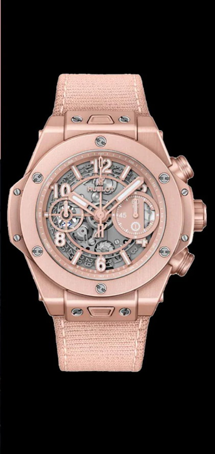 Hublot Big Bang Millennial Pink aluminium wristwatch, limited edition (200) ref. 441.UP.7320.NR.GIT20. We would look to insure this piece in the region of £18,000 (SMV).
