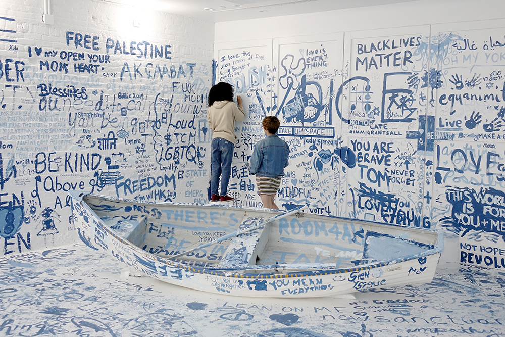 Yoko Ono - Refugee Boat Installation